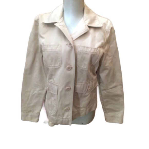 LL Bean women's  cream jacket size S Petite - Picture 1 of 4